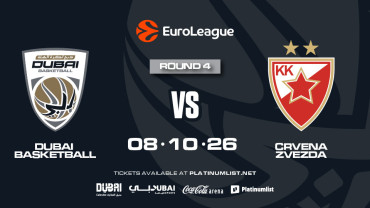 Dubai Basketball vs Crvena Zvezda Meridianbet Belgrade in Dubai