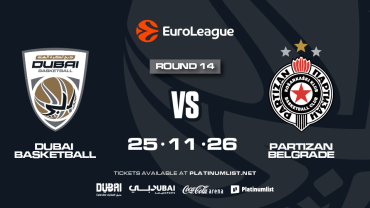 Dubai Basketball vs Partizan Mozzart Bet Belgrade in Dubai