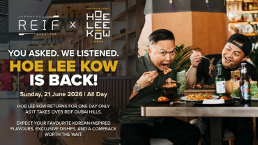 Hoe Lee Kow Takes Over REIF Japanese Kushiyaki at Dubai Hills | One Day Only