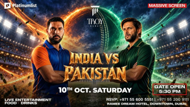 India vs. Pakistan Live Screening Saturday Cricket Match at Troy in Dubai