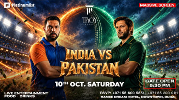 India vs. Pakistan Live Screening Saturday Cricket Match at Troy in Dubai